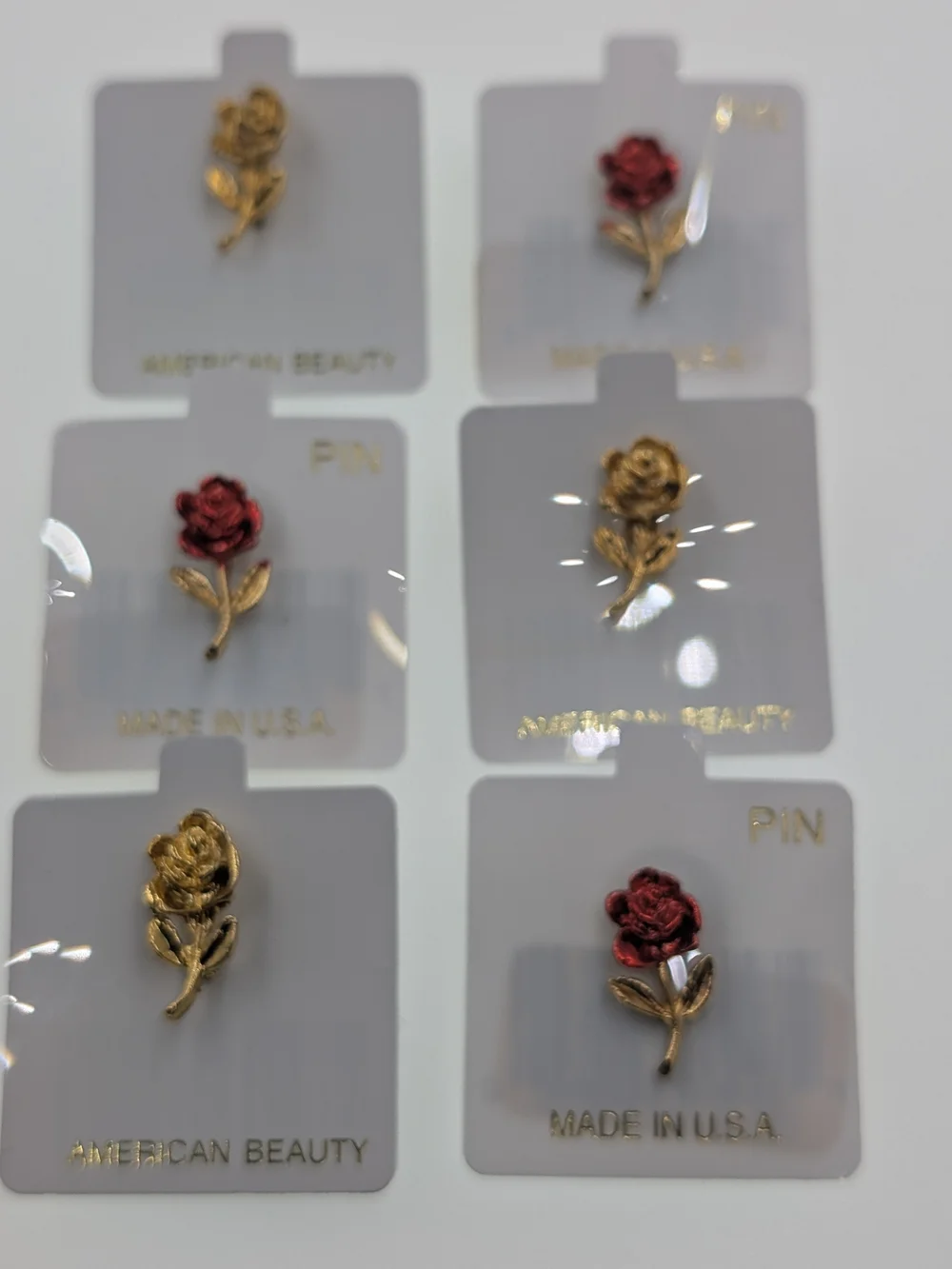 6pk Sorority Rose Pins American Beauty Phi Sigma Sigma AOII Bid Day Favors 0424